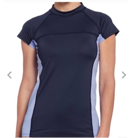 ❤️ Patagonia rash guard top in 2 tones blue size S A74 - Picture 1 of 9